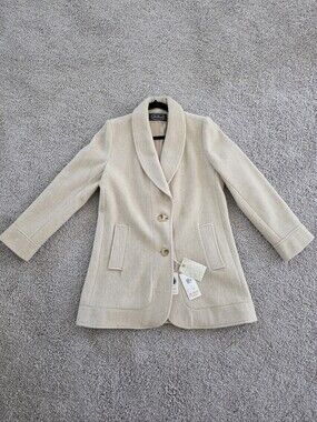 Vintage Ms. Freddi Women's Wool-Blend Cream Coat
